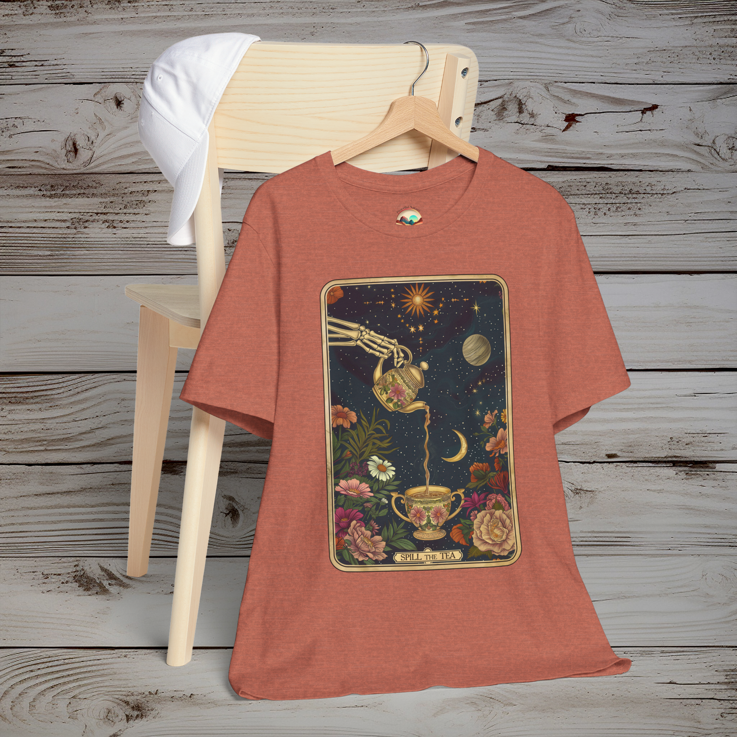 The “Spill the Tea” T-Shirt - Mystical & Celestial Gothic Tee Heather Clay