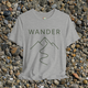 🥾 The Wanderer T-Shirt – Minimalist Mountain Trail Graphic Tee for Nature Lovers Athletic Heather