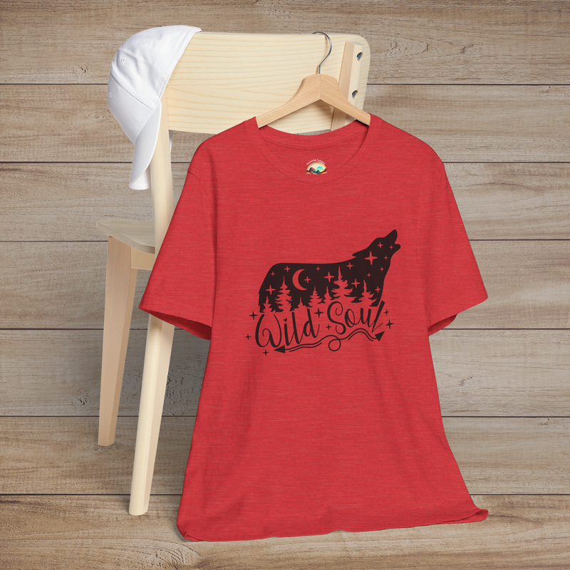 The Wild Soul T-Shirt - A Tribute to Nature & the Untamed Spirit Heather Red
