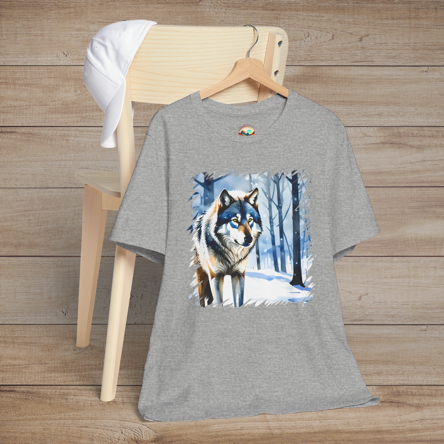 The Winter Wolf T-Shirt - A Symbol of Strength & Wilderness Athletic Heather